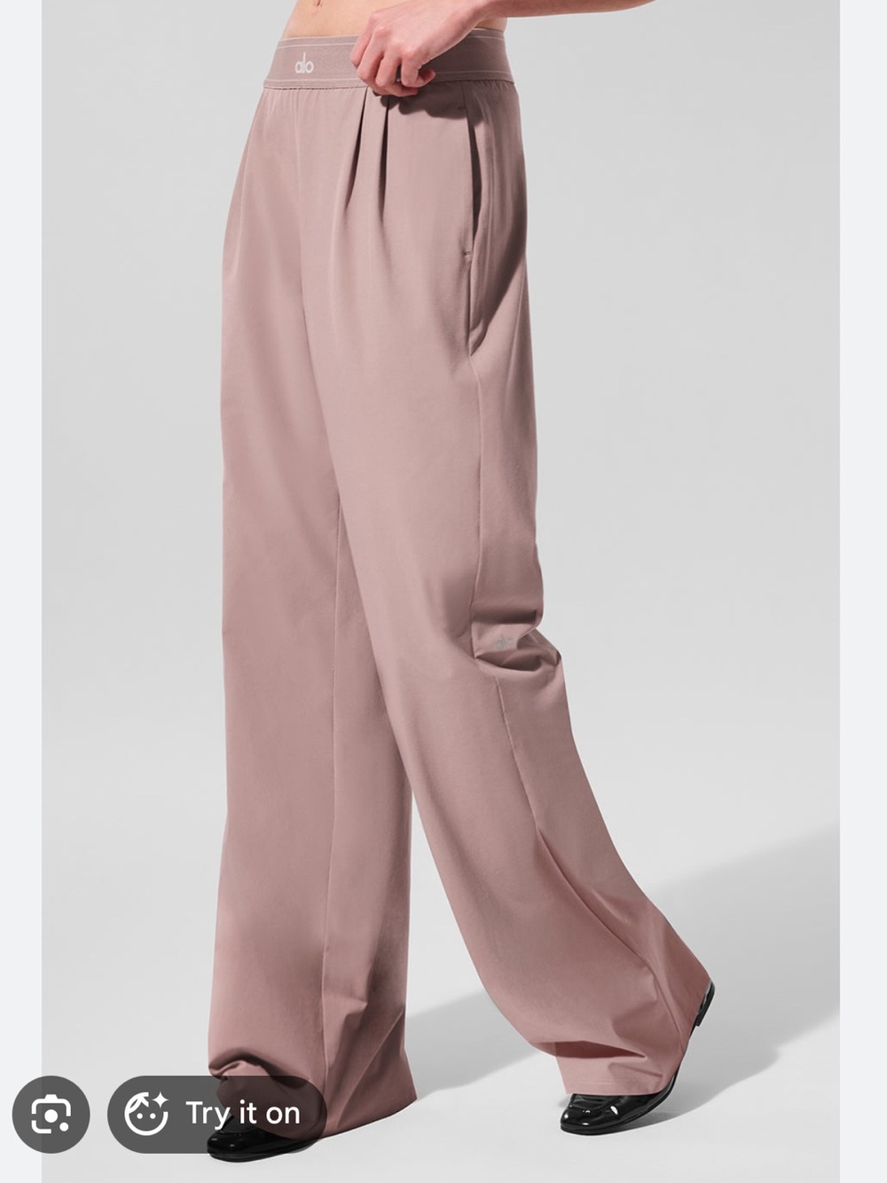 ALO Yoga Suit Up Trouser in Taupe regular